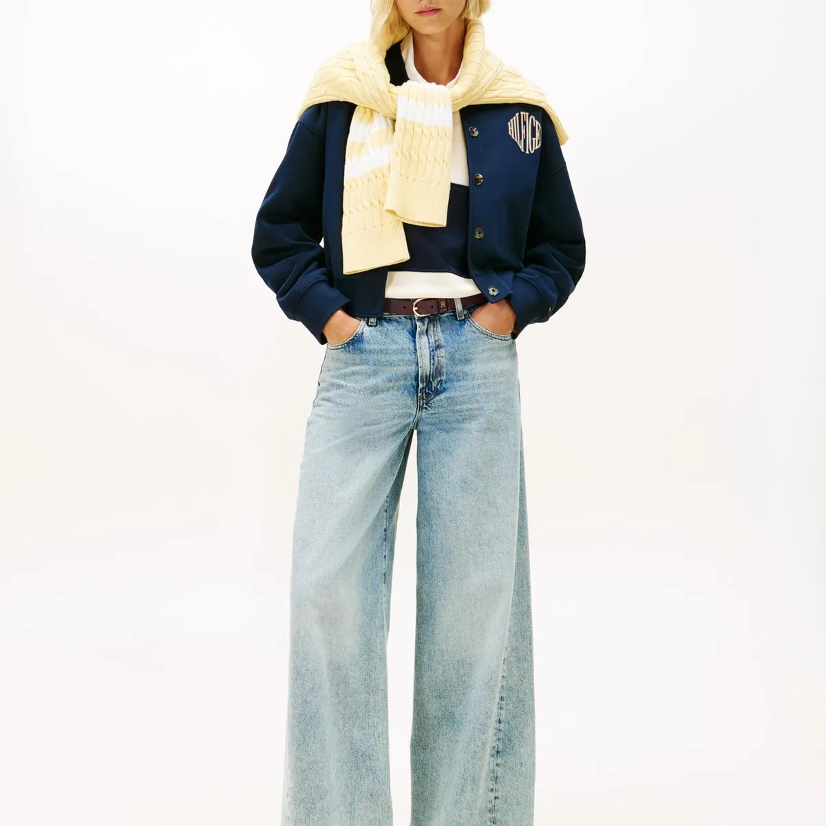 TOMMY HILFIGER - Chaqueta Varsity Fleece Bomber Azul Tommy Hilfiger