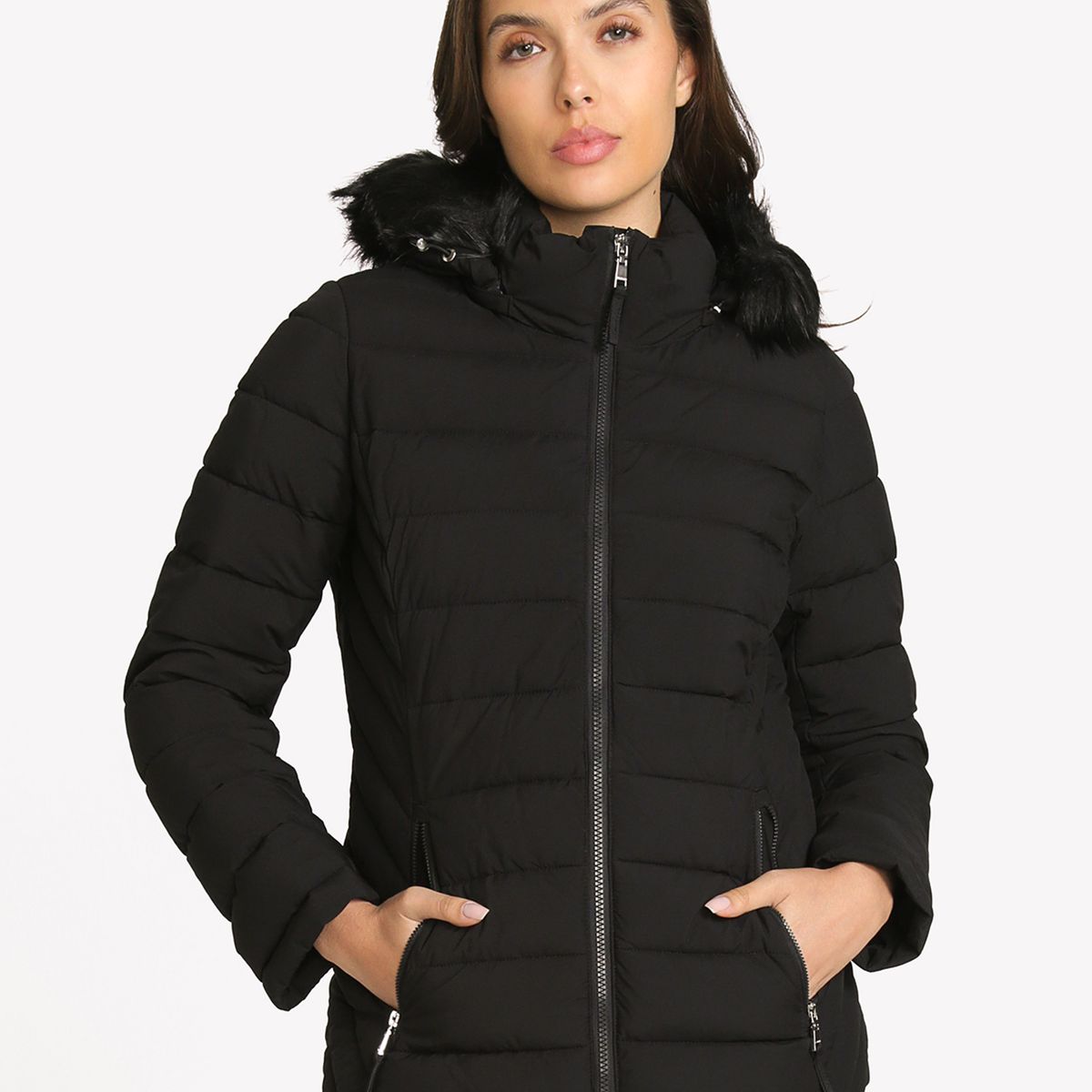 TOMMY HILFIGER - Parka Puffer Acolchada Negro Tommy Hilfiger