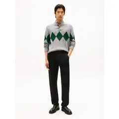 TOMMY HILFIGER - Pantalón Chino Denton Straight Fit Negro