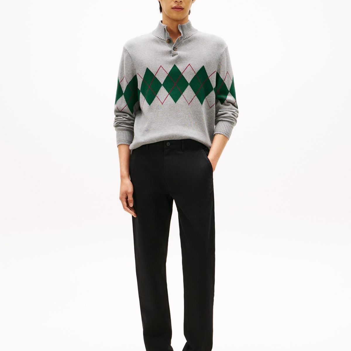 TOMMY HILFIGER - Pantalón Chino Denton Straight Fit Negro Tommy Hilfiger