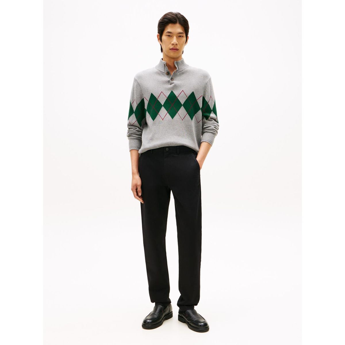 TOMMY HILFIGER - Pantalón Chino Denton Straight Fit Negro Tommy Hilfiger