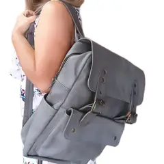 GENERICO - Mochila Cuero Urbana Notebook