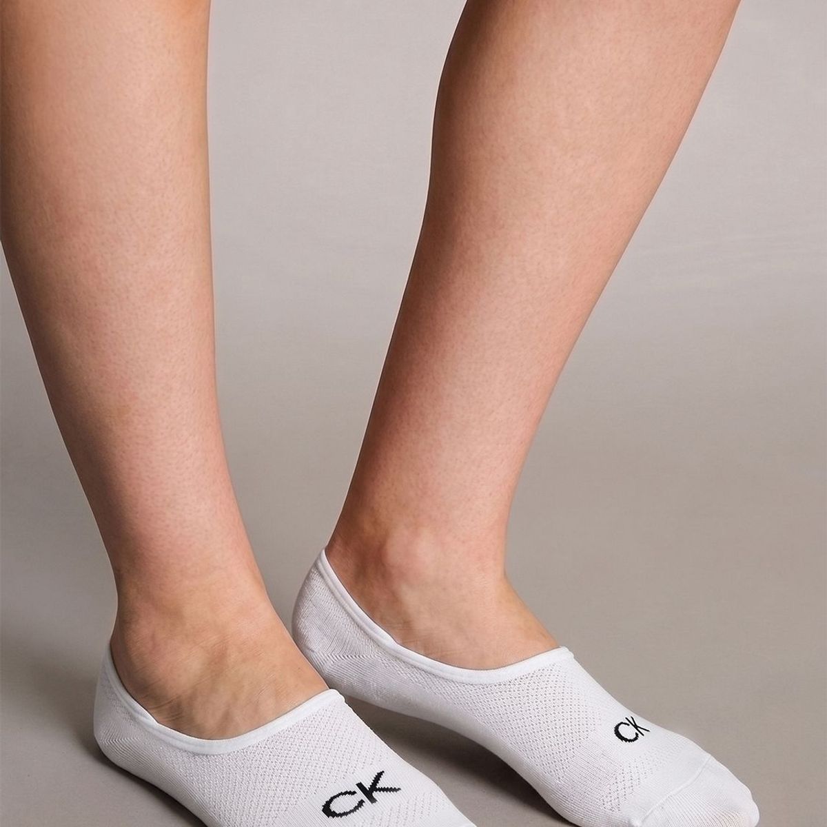 CALVIN KLEIN - Pack de 5 Calcetines Invisibles de Punto Liso Calvin Klein Blanco