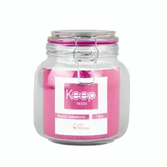 KEEP - Frasco Contenedor Hermetico De Vidrio Grande 1000ml Rosa