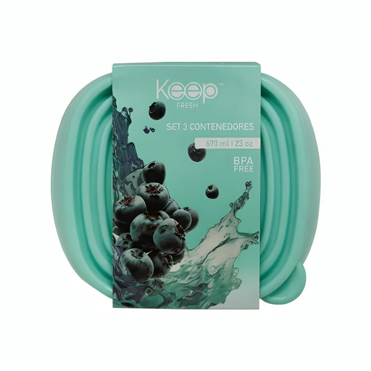 KEEP - HERMETICOS APILABLES PP 3 PCS 670 ML KEEP