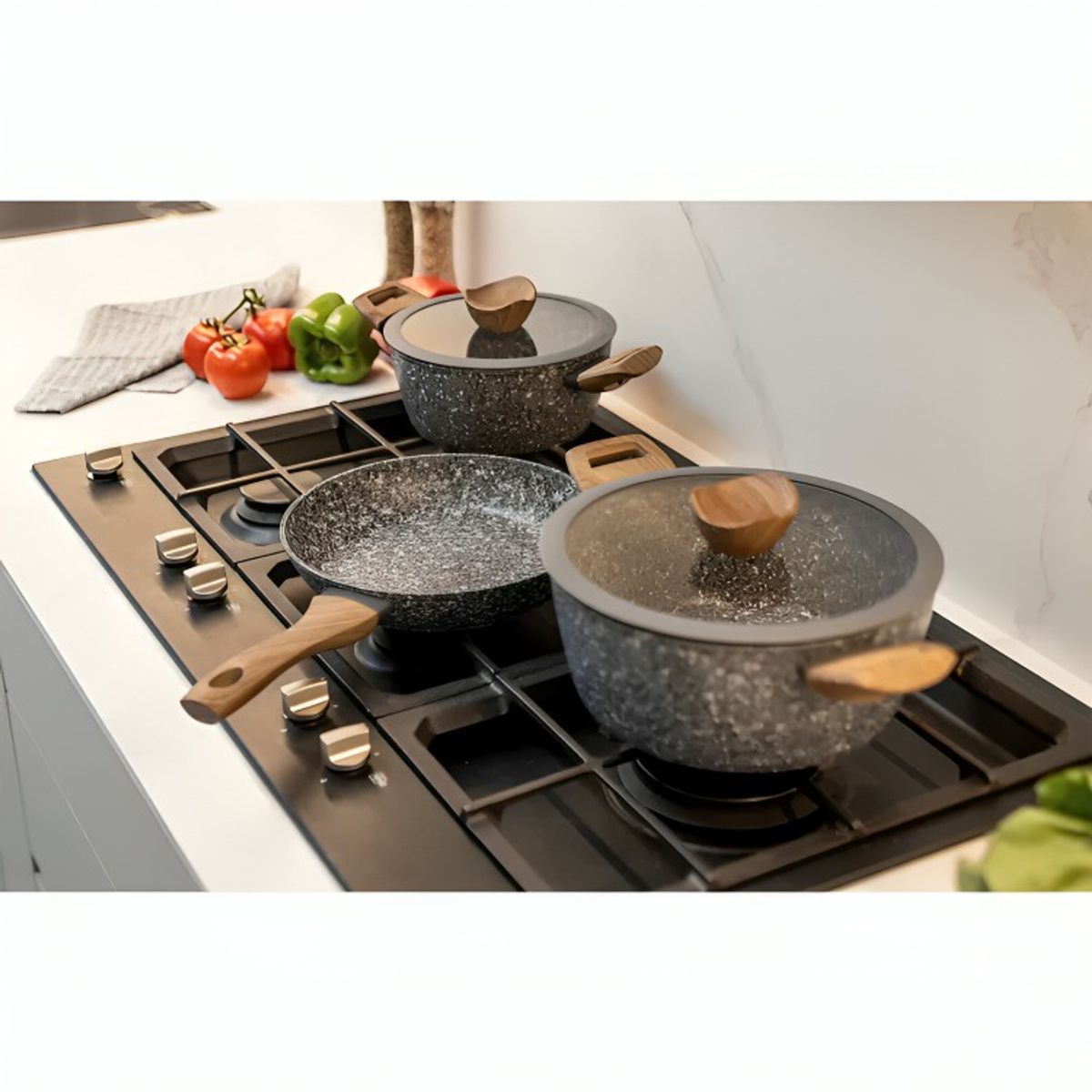 KEEP - Batería De Cocina Antiadherente 7 Piezas Rokka Keep