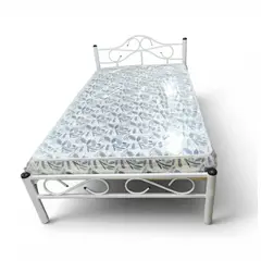 RECUTEX - CAMA REBECA METAL 1.5PZA+COLCHON ESPUMA D18X12CM