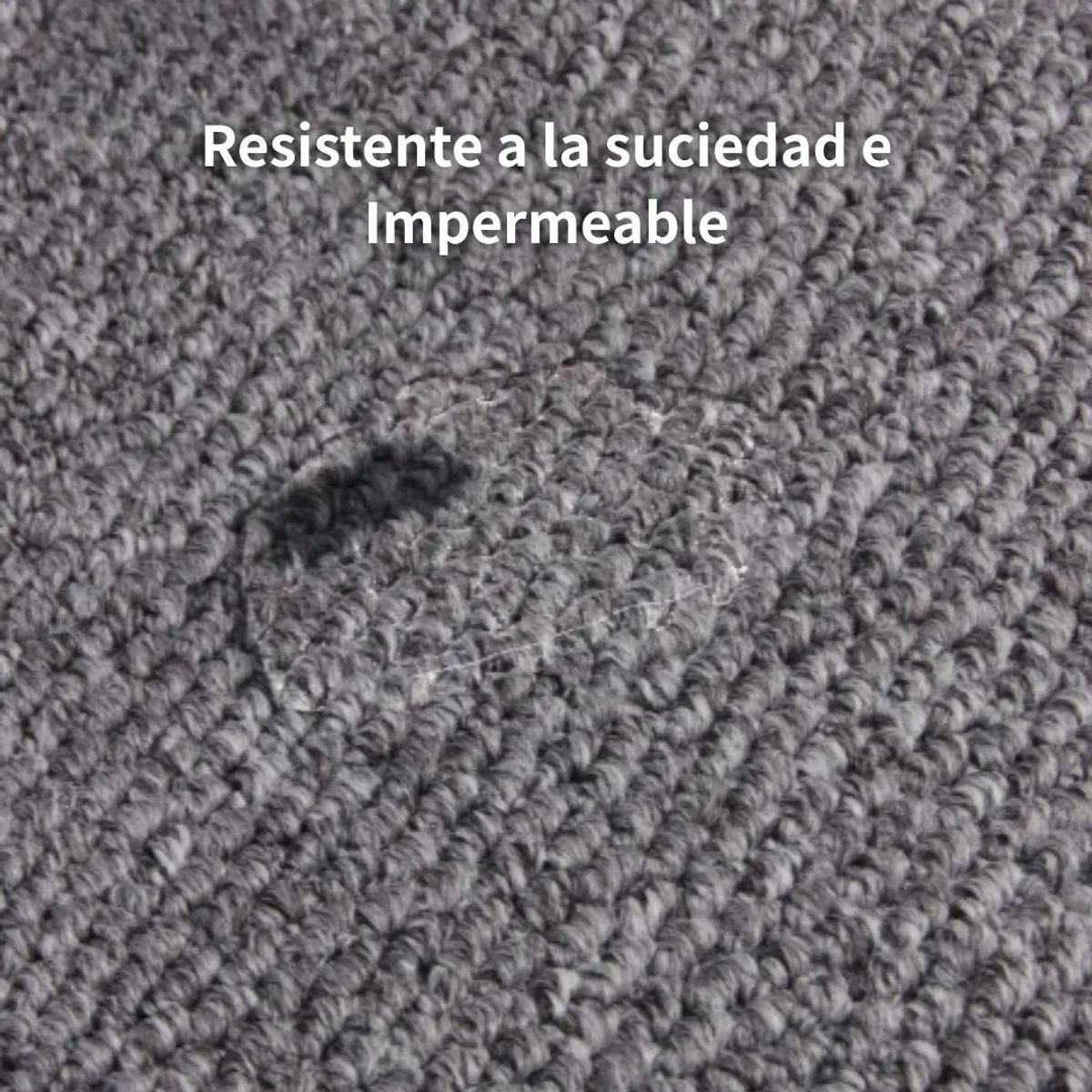GENERICO - Alfombra Estilo Yute Tejida Para Living Resistente Mascotas 120x120 Redondo GRIS