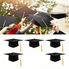 MOONCORE - Birrete De Graduación Universitario Pack De 5 Uni Ajustable