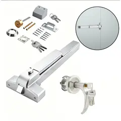 MOONCORE - Manilla De Puerta De Salida De Emergencia De 65 cm, Con Llave.