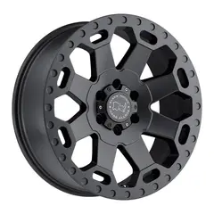 GENERAC - Juego 4 Llantas Black Rhino Warlord 17x9.0 - 6x139.7 - ET -12 - Matte Gunmetal