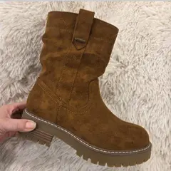 BOTELI - Botin De Mujer Negro Bajo Polar interior
