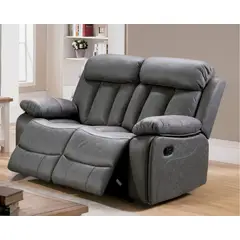 INTERMUEBLES - Sofá Reclinable Brescia Elite 2 cuerpos Gris