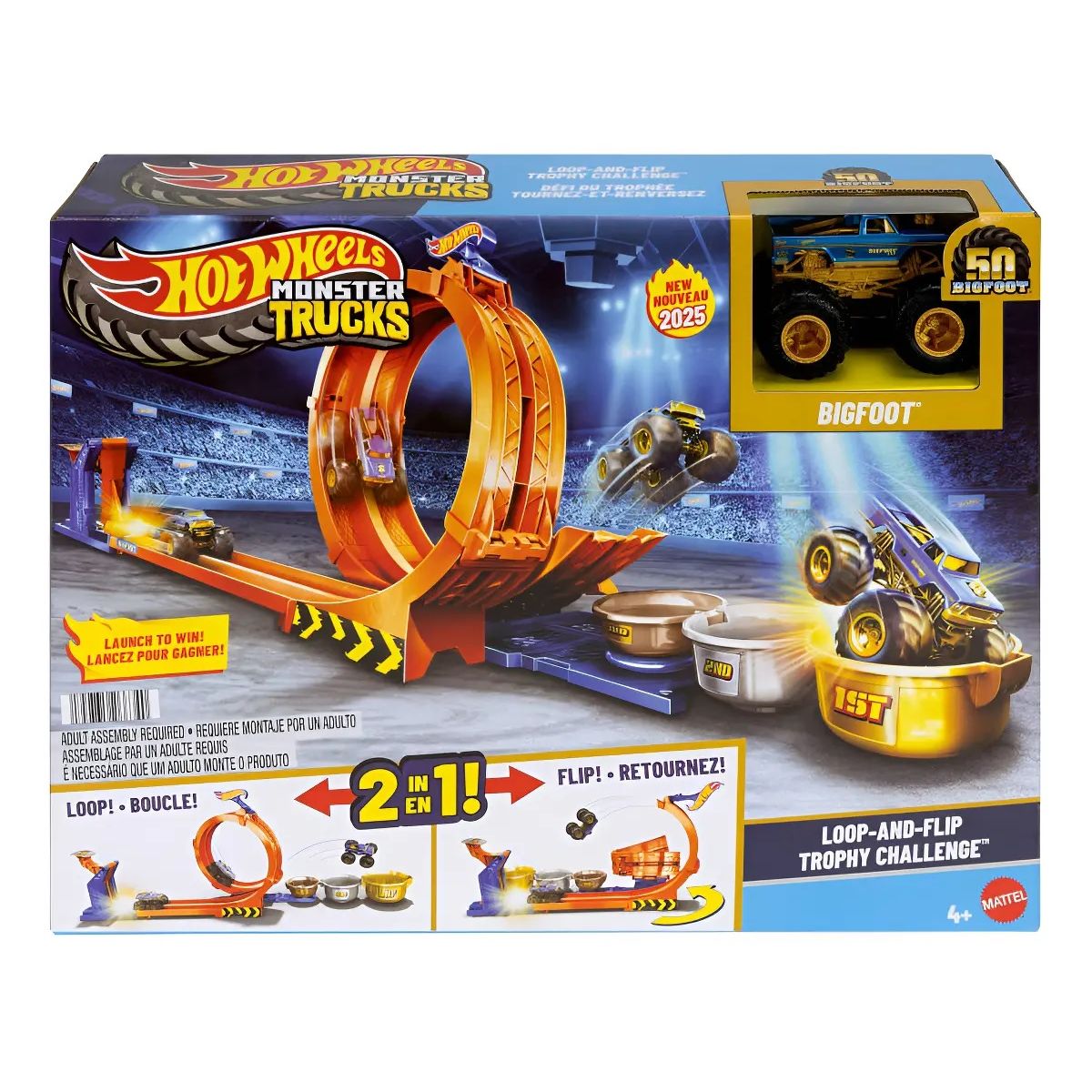 HOT WHEELS - Pista Monster Trucks JBX64 Big Foot Mattel Multicolor Hot Wheels