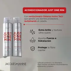 JACQUES JANINE - Kit Just One Min Capilar Premium 4 Pasos Brillo, Antifrizz y Reparación