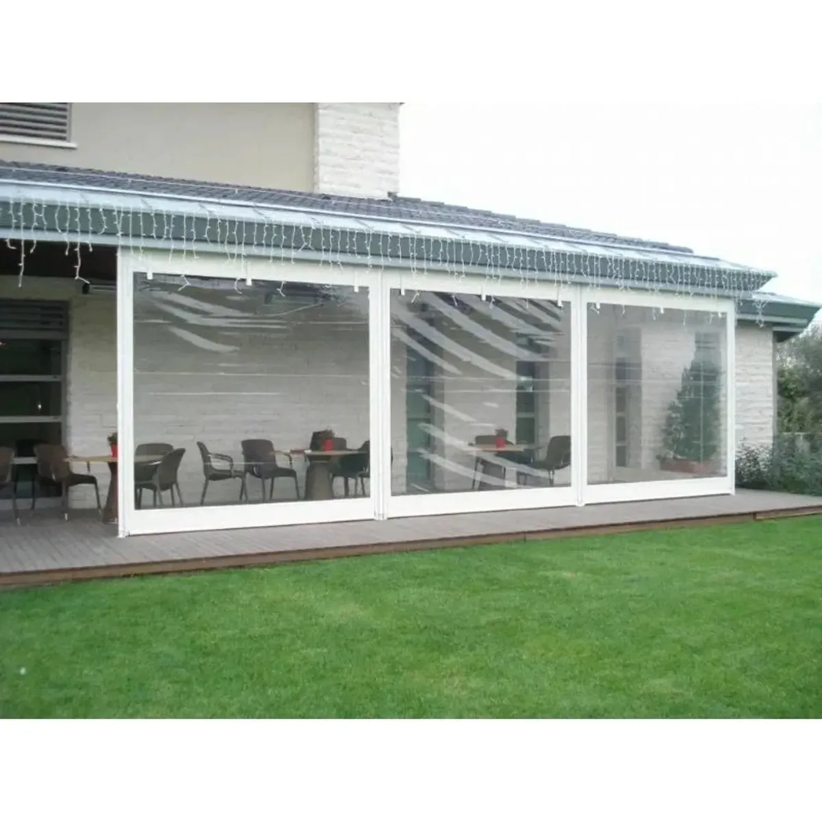 Cierre Terraza De Pvc 6x2,32 Metros Cada Cortina Panorámica, marca KUANGYE - Foto Principal
