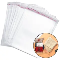MOONCORE - Pack 1000 Bolsas Celofán Adhesivo 12x18cm, Transparente, A Prueba De Polvo