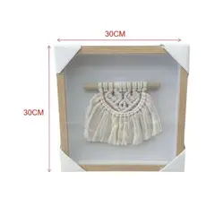 OEM - Cuadro Decorativo Boho Macramé Enmarcado 30x30 cm Diseño Moderno
