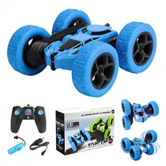 ANIKIDS - Auto Truco Control Remoto Niños Movimiento Doble Lado Azul