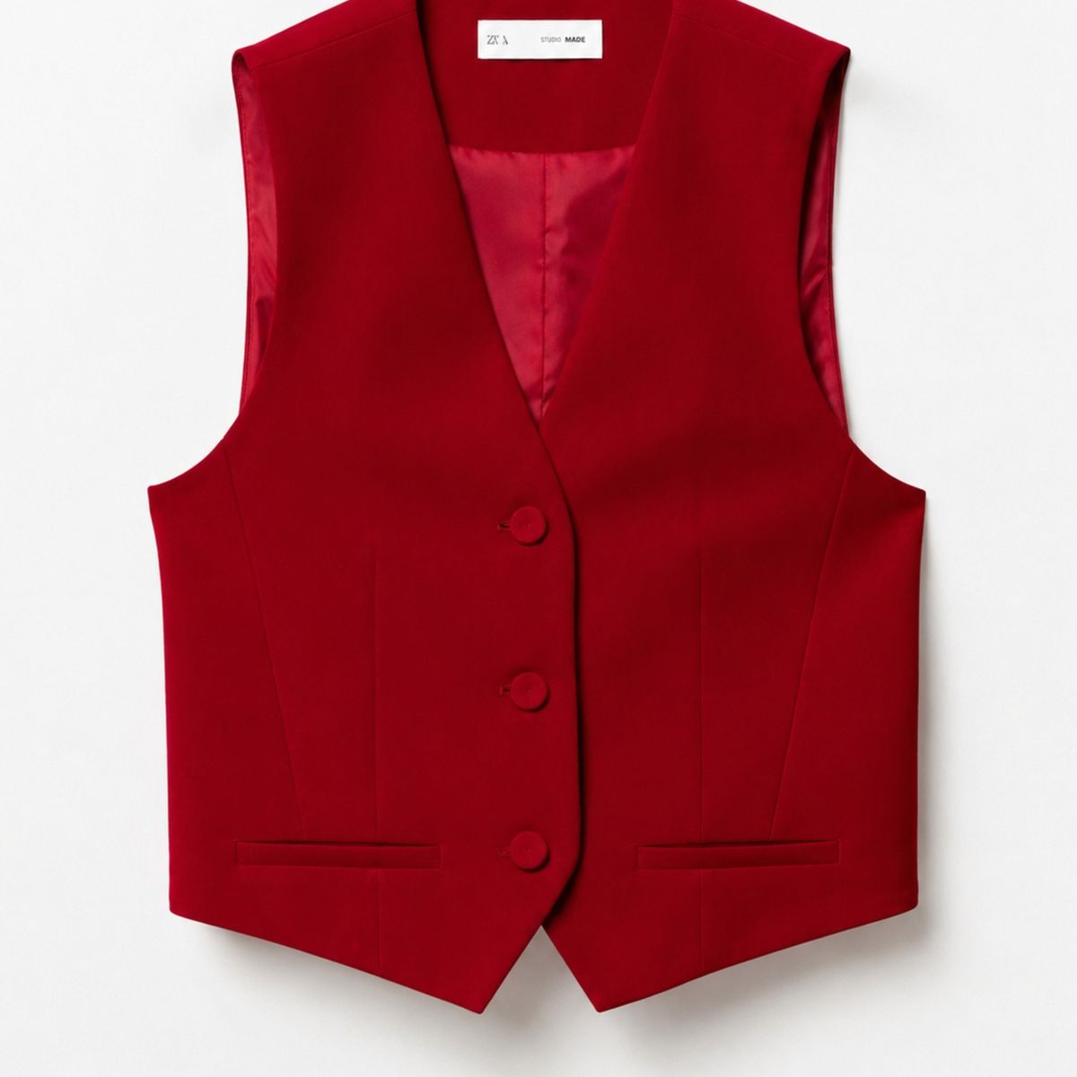 ARZANE - Blazer Mujer Sin Mangas Rojo