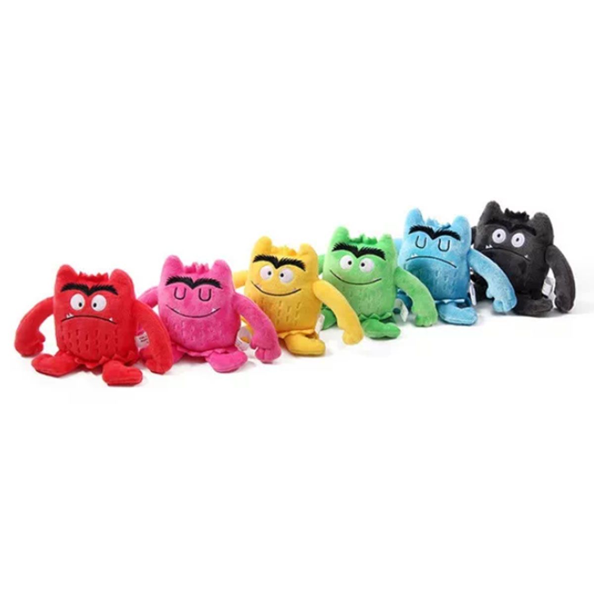 MOONCORE - 6 Peluches De Monstruos Coloridos, Expresiones Muecas, 15 Cm