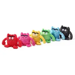 MOONCORE - 6 Peluches De Monstruos Coloridos, Expresiones Muecas, 15 Cm