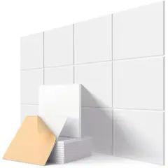 KUANGYE - Paneles Acústicos Cuadrados 30x30 Autoadhesivos, 12 Piezas