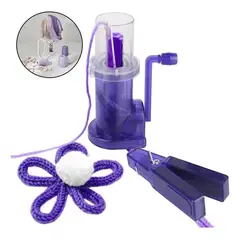GENERICO - Maquina Para Tejer Cordones A Mano Con Hilo O Lana Tricotin Azul