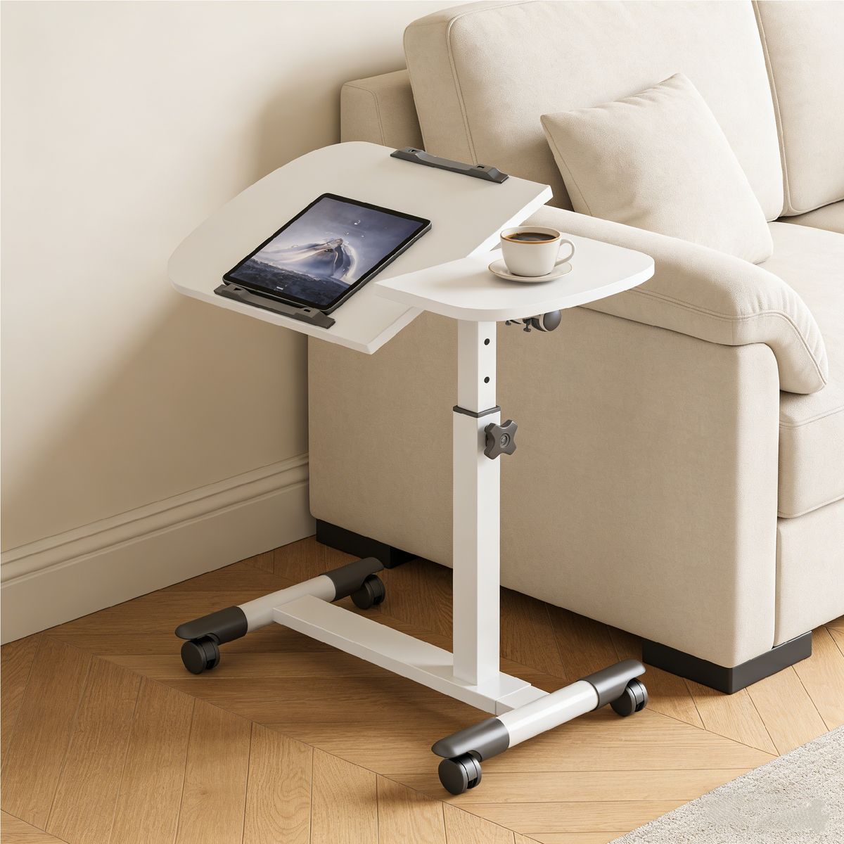 YOMYM - Mesa De Ordenador Plegable  (40+20)x40cm Altura Ajustable