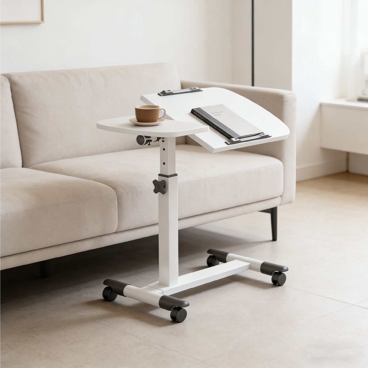 YOMYM - Mesa De Ordenador Plegable  (40+20)x40cm Altura Ajustable