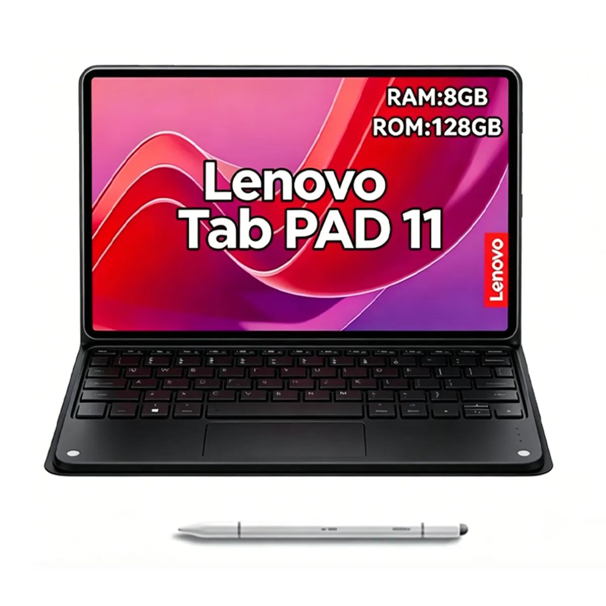 LENOVO - Tablet Lenovo Pad 11 2025 8GB+128GB WiFi 11''+Teclado Negro+Lápiz táctil