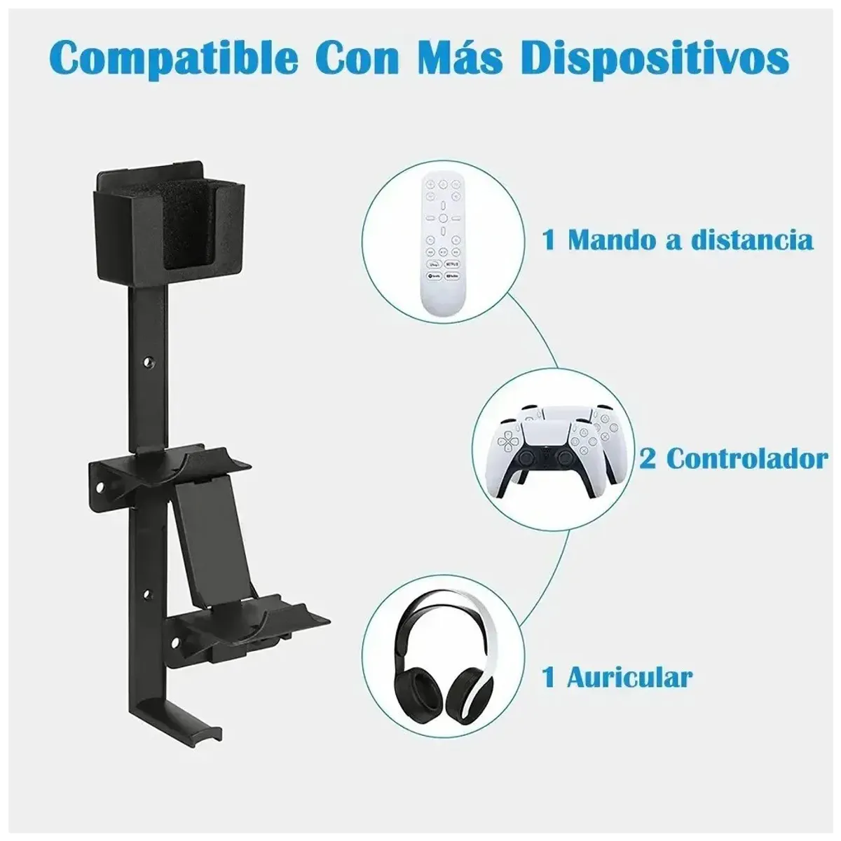 KUANGYE - Kit Pro De Soportes Compatible Con Playstation 5, Controle Y Audífonos