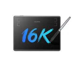 HUION - HS64 Tableta Gráfica Digital con Lápiz 16384 Niveles de Presión
