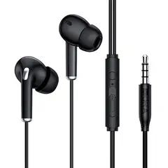 1 HORA - Audífono Alambrico Manos Libres In Ear Con Mircrófono Aut123 Color Negro