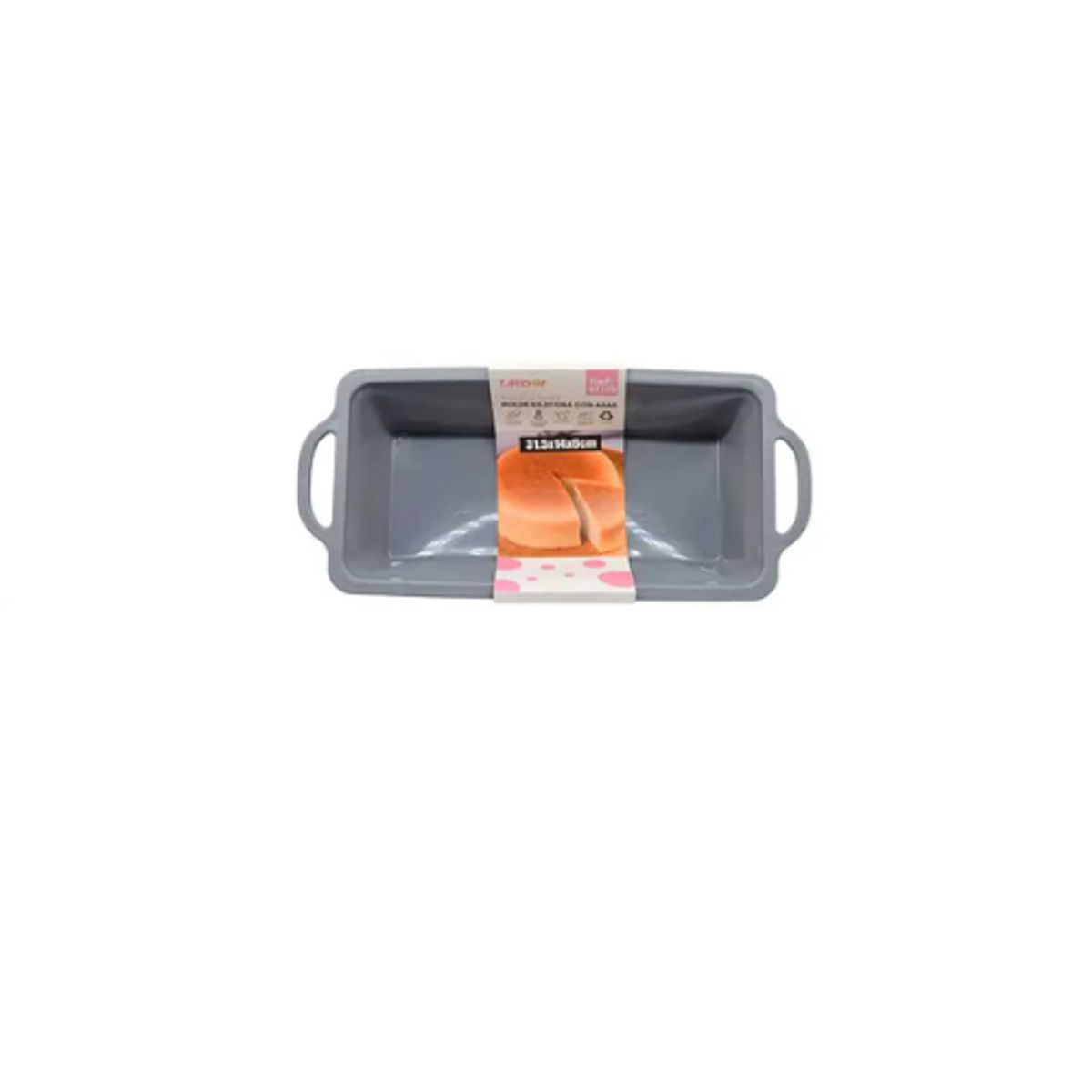 GENERICO - Molde De Silicona Rectangular 31.5CM Color Gris