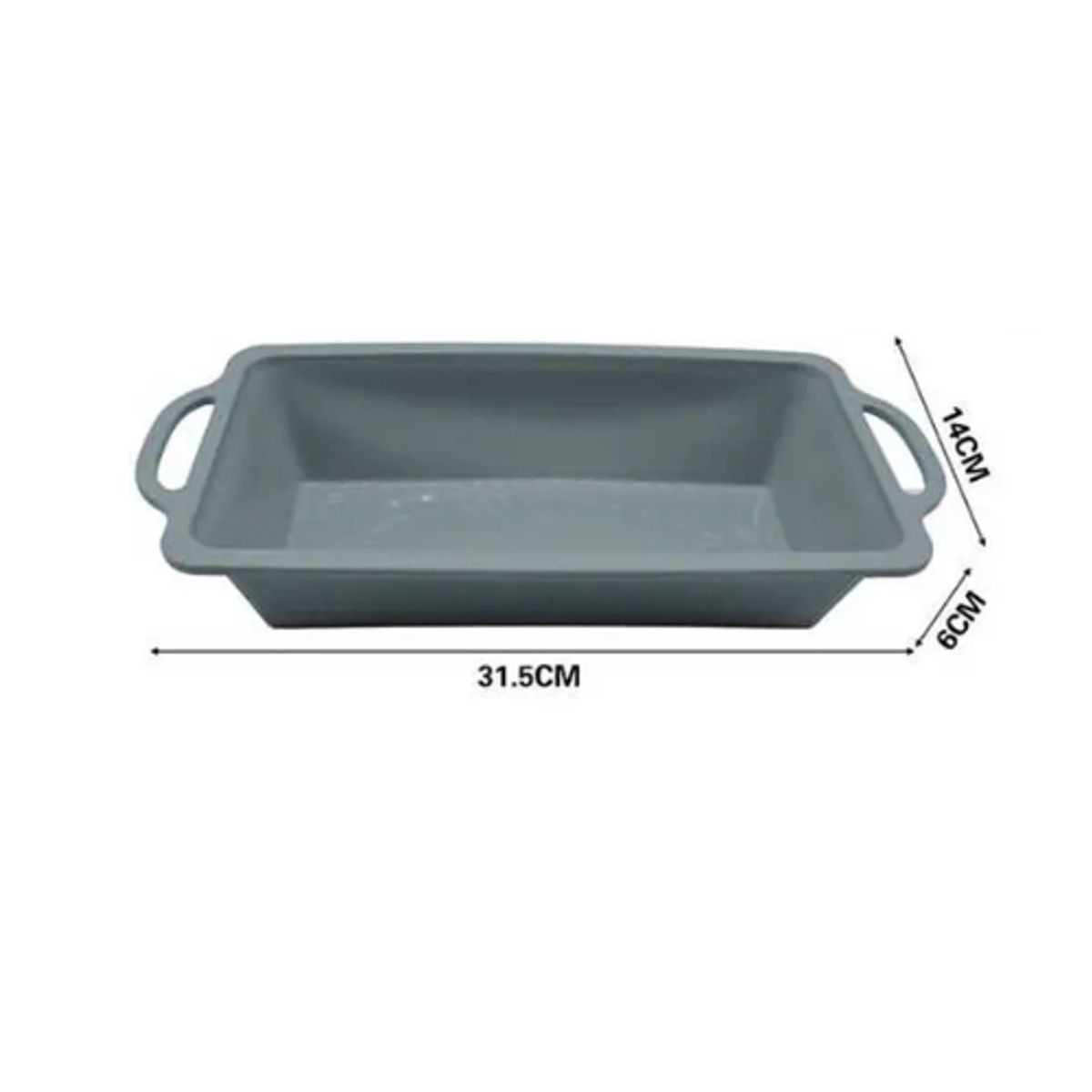 GENERICO - Molde De Silicona Rectangular 31.5CM Color Gris