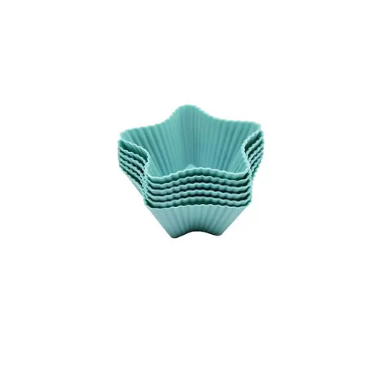 GENERICO - Set 6 Moldes Cupcakes De Silicona Estrella