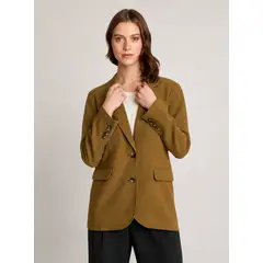 ARZANE - Blazer Mujer Entallado Verde