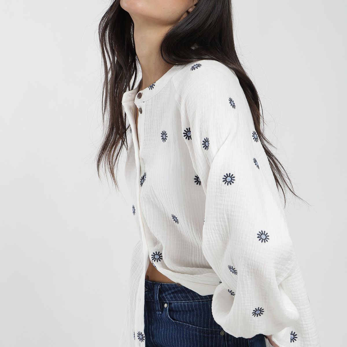 KAYA UNITE - Blusa Manga Larga Mao Bordada Mujer