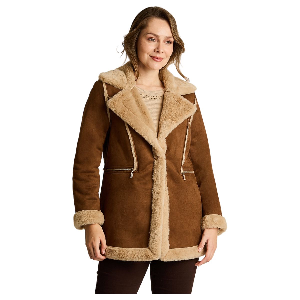 LORENZO DI PONTTI - Chaqueta Manga Larga Mujer Camel