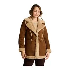 LORENZO DI PONTTI - Chaqueta Camel Manga Larga Elasticidad Nula Con Forro Calce Normal Tela Bonded