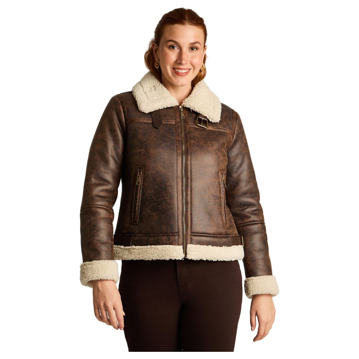LORENZO DI PONTTI - Chaqueta Manga Larga Mujer Café