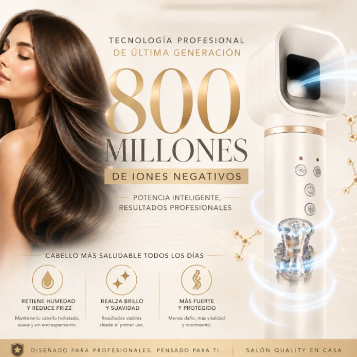 HOMEN - Secador De Pelo 5 En 1 Multifunción Homen PRO - Tecnología Iones