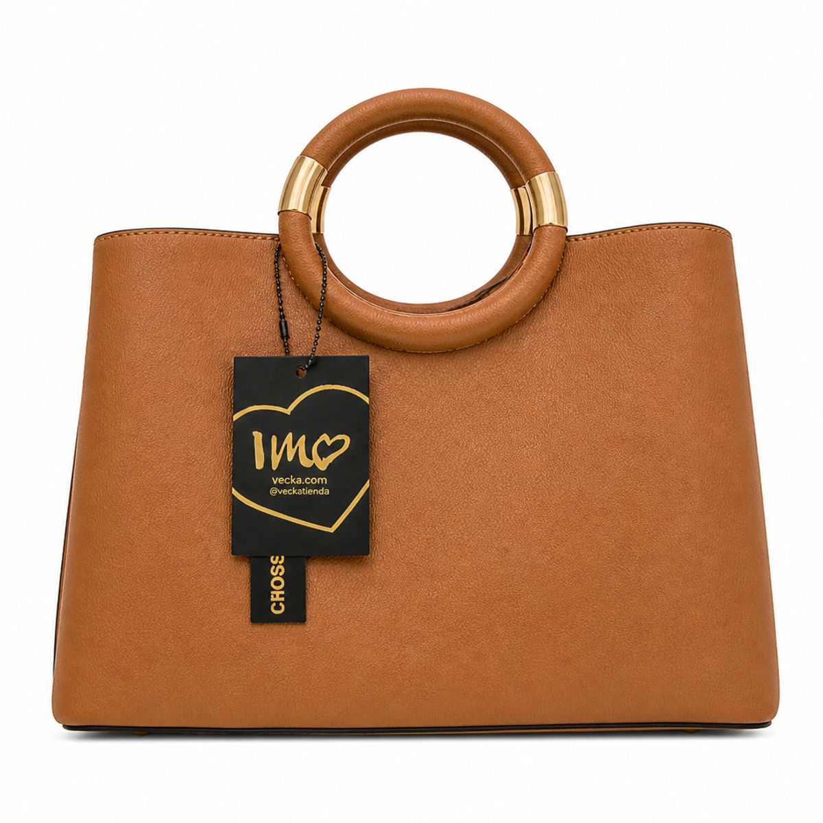 GENERICO - Cartera Crosby Ring Bag Café Elegante