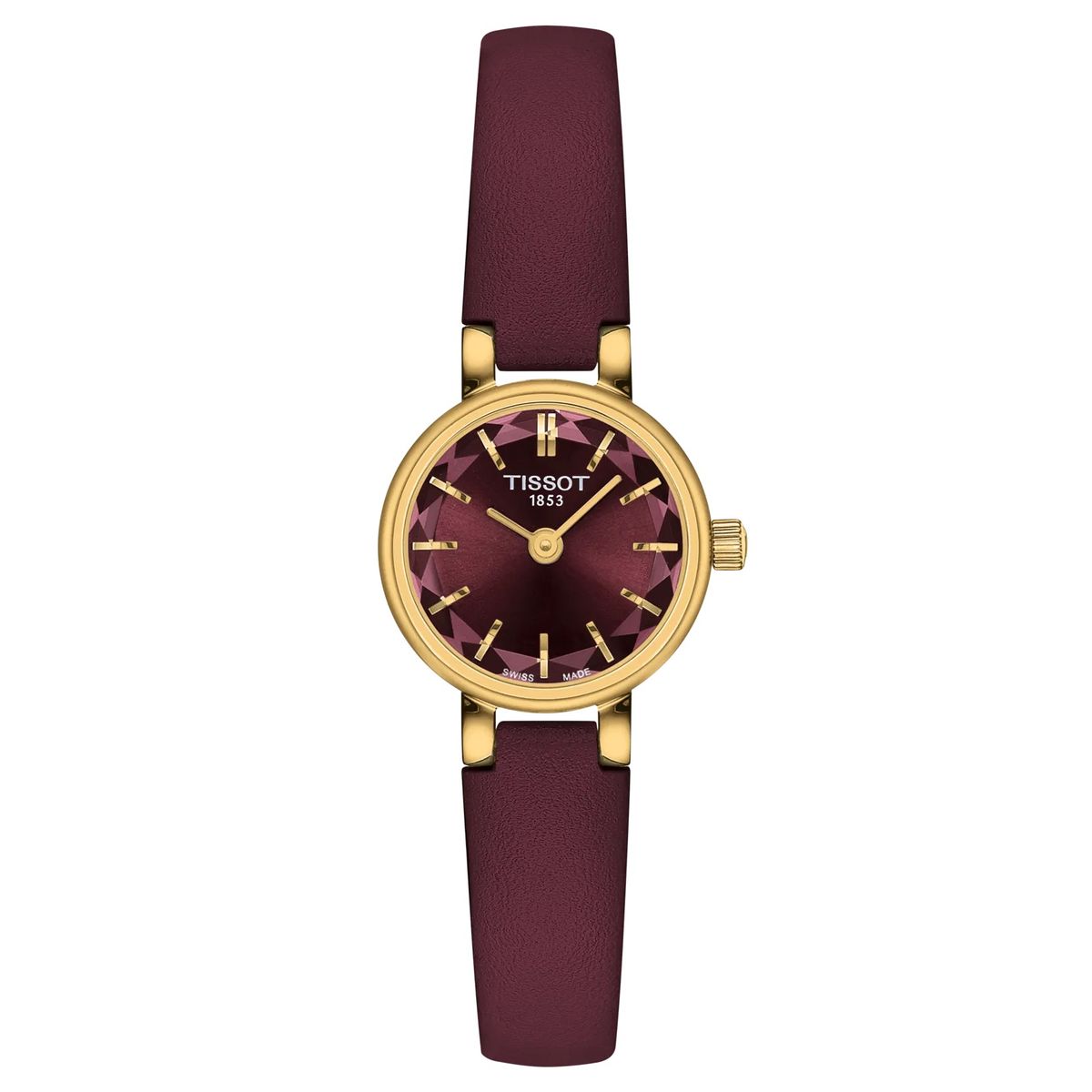 TISSOT - Reloj Tissot Lovely Round 19.5MM Burdeo
