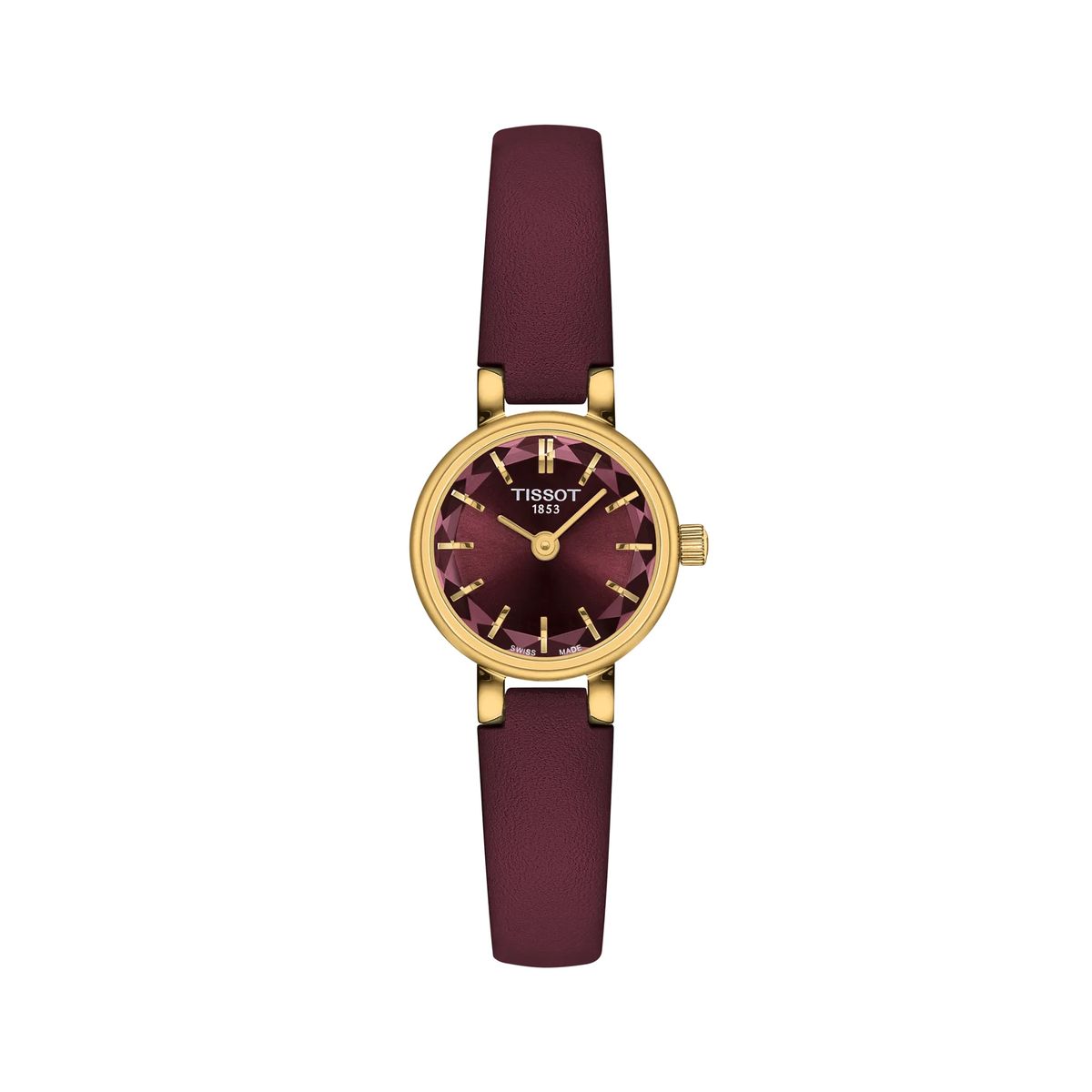 TISSOT - Reloj Tissot Lovely Round 19.5MM Burdeo