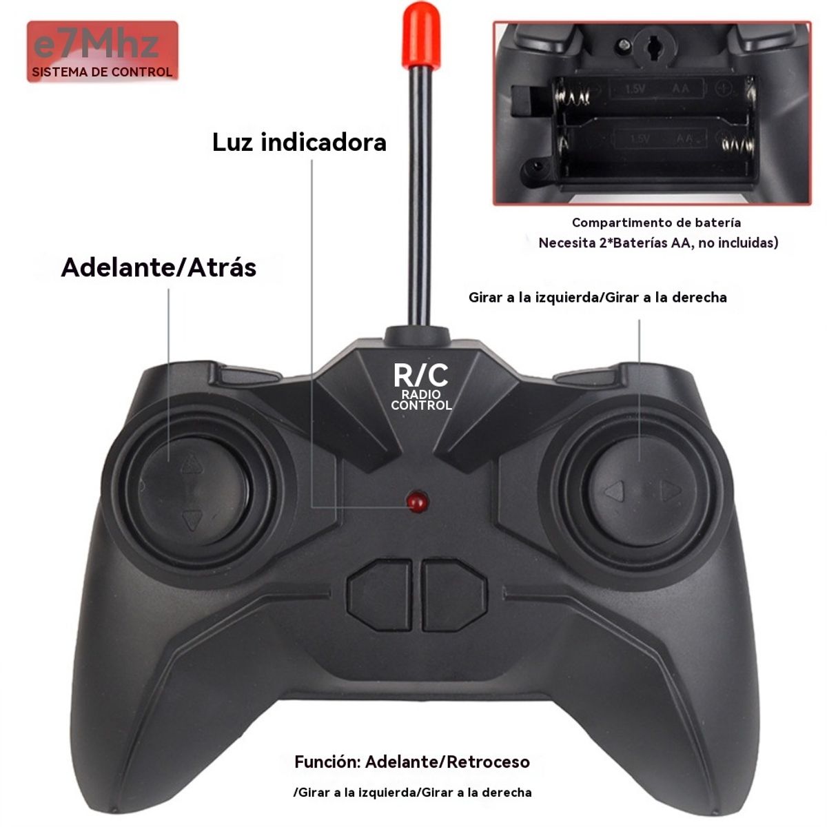 GIOIO - Carro RC Todoterreno 124 con Iluminacion