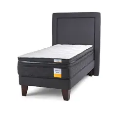DRIMKIP - Cama Europea Eurotop + Topper + Respaldo 1 Plaza Plus
