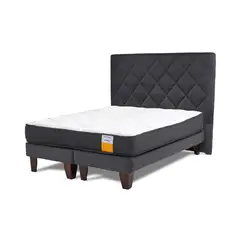 DRIMKIP - Cama Europea Funcional + Respaldo Rombos Super King
