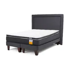 DRIMKIP - Cama Europea Funcional King + Respaldo + Topper
